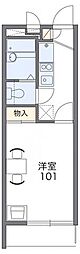 レオパレスポプラ 1Kの間取図画像