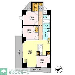 アルメール津田沼 3LDKの間取図画像