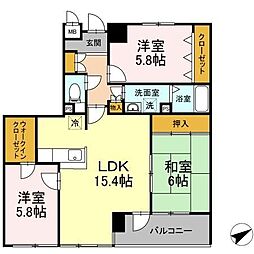 Soleilhana 3LDKの間取図画像