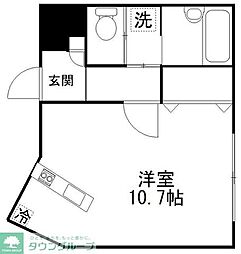 プリュム ワンルームの間取図画像