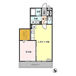 アベニューサイド本郷 1LDKの間取図画像