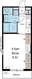 リブリ・オールパラン 1Kの間取図画像