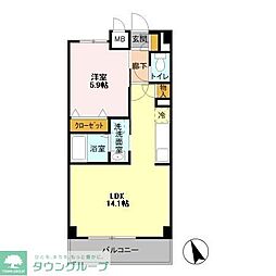 GRACE7 1LDKの間取図画像
