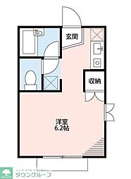 ベルコーポ明石 1Kの間取図画像