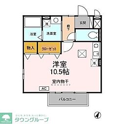 クアルト ワンルームの間取図画像