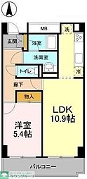アーバンエクセル蘇我 1LDKの間取図画像