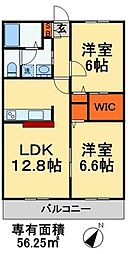 ピアリ4 2LDKの間取図画像
