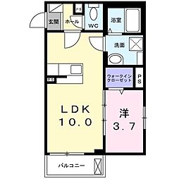 ビラビスタ船橋宮本 1LDKの間取図画像