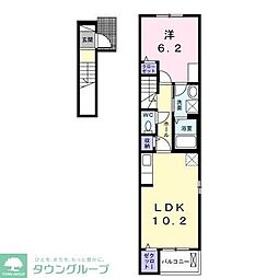 ヴィア ラッテア 1LDKの間取図画像