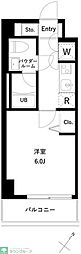 URBANPARK行徳STATIONFRONT 1Kの間取図画像
