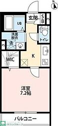 KOWARESIDENCE 1Kの間取図画像