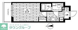 グランドコンシェルジュ池袋本町イースト 6階1Kの間取り