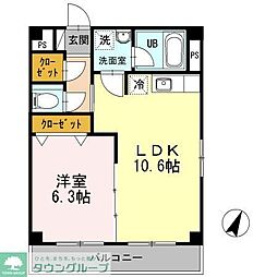 セントハイランド大塚 5階1LDKの間取り