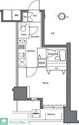 ＲＡＳＩＳ大山‐山手通り 13階1Kの間取り