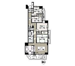 板橋仲宿パーク・ホームズ 14階4LDKの間取り
