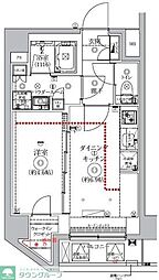 GENOVIA北池袋skygarden 3階1DKの間取り