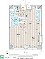 ルーブル上板橋 6階2DKの間取り