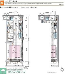 メインステージ板橋蓮根II 4階1Kの間取り