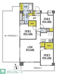 コスモ中台ガーデンヒルズ 3LDKの間取図画像