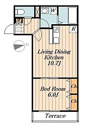 豊島区池袋本町1丁目新築PJ 1LDKの間取図画像