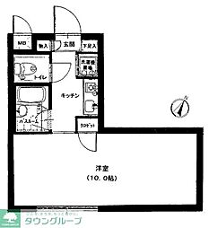 エクセシオーネ赤塚 1Kの間取図画像