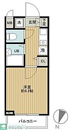 菱和パレス護国寺 1Kの間取図画像