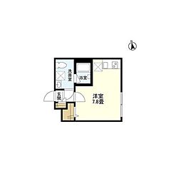 WELLSQUAREISM文京小日向 ワンルームの間取図画像
