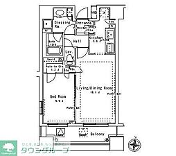 パークアクシス御茶ノ水ステージ 1LDKの間取図画像