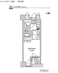 プライムアーバン池袋 1Kの間取図画像