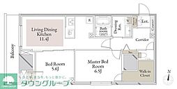 スカイテラス南大塚 2LDKの間取図画像