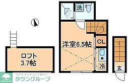 Happy上板橋 ワンルームの間取図画像