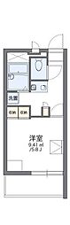 レオパレスオーロラ 1Kの間取図画像