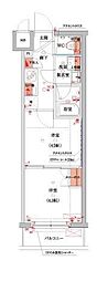 ハーモニーレジデンス池袋ウエスト 2Kの間取図画像