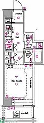 GRANDTRUTH中板橋 1Kの間取図画像