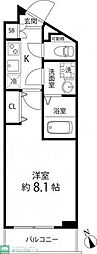 プレール・ドゥーク成増 1Kの間取図画像