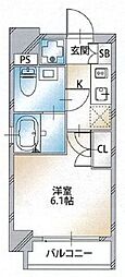 パーク巣鴨 1Kの間取図画像