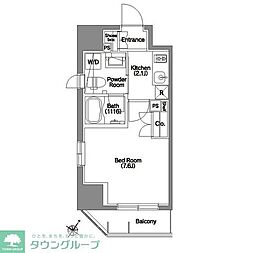 エルスタンザ文京根津 1Kの間取図画像