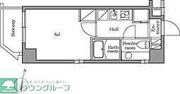 レジディア中村橋 1Kの間取図画像