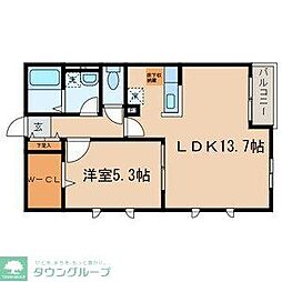 グランドール 1LDKの間取図画像