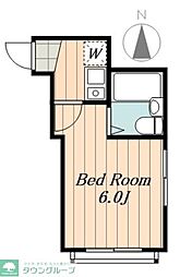 アパートメンツ南長崎 1Kの間取図画像
