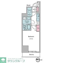 COMFORIA要町 1Kの間取図画像