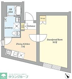 ラシクラス南長崎 1DKの間取図画像