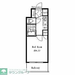 CYNTHIA護国寺 1Kの間取図画像
