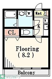 クレフラスト松戸吉井町Ａ棟 1階1Kの間取り