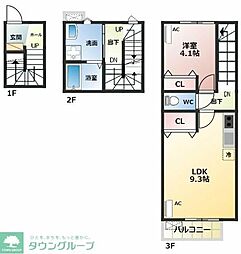 ボヌールメゾンＡ 1階1LDKの間取り