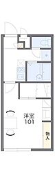 レオパレス沼南III 1階1Kの間取り