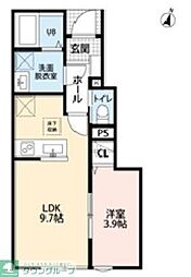 リーブルファイン柏高田 1LDKの間取図画像