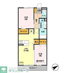 パティーナ 2LDKの間取図画像