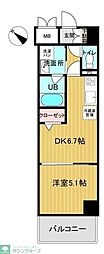 LuceVII 1DKの間取図画像