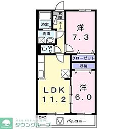 N・南流山 2LDKの間取図画像